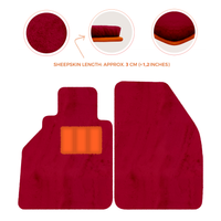 Tappetini in pelle di pecora per Porsche 986 Boxster (1996-2004) - Lunghezza della pelle di pecora, Varie opzioni di colore