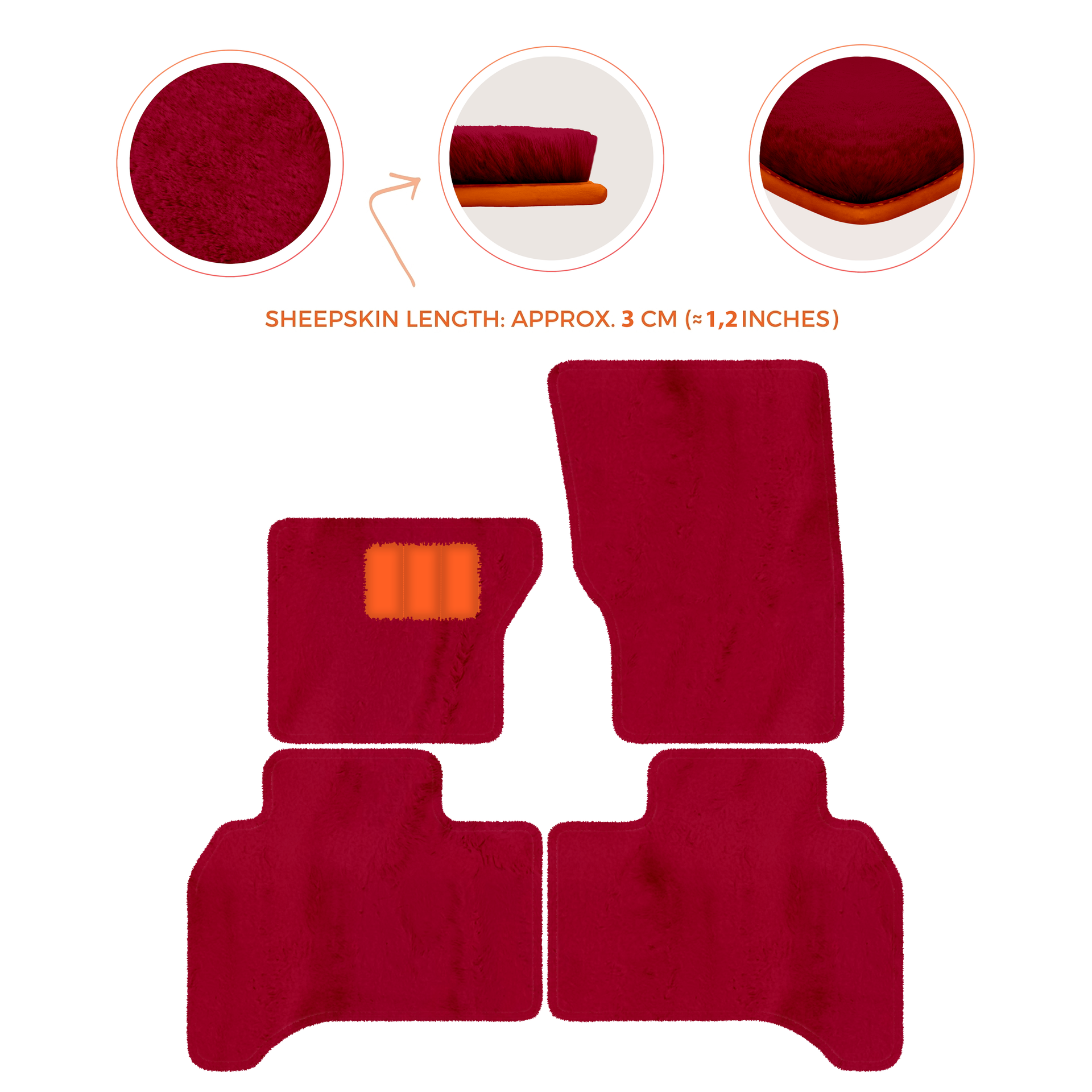 Premium Sheepskin Floor Mats for Range Rover Vehicles (2012-2022)