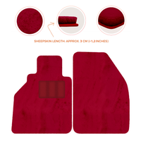 Tappetini in pelle di pecora per Porsche 986 Boxster (1996-2004) - Lunghezza della pelle di pecora, Varie opzioni di colore