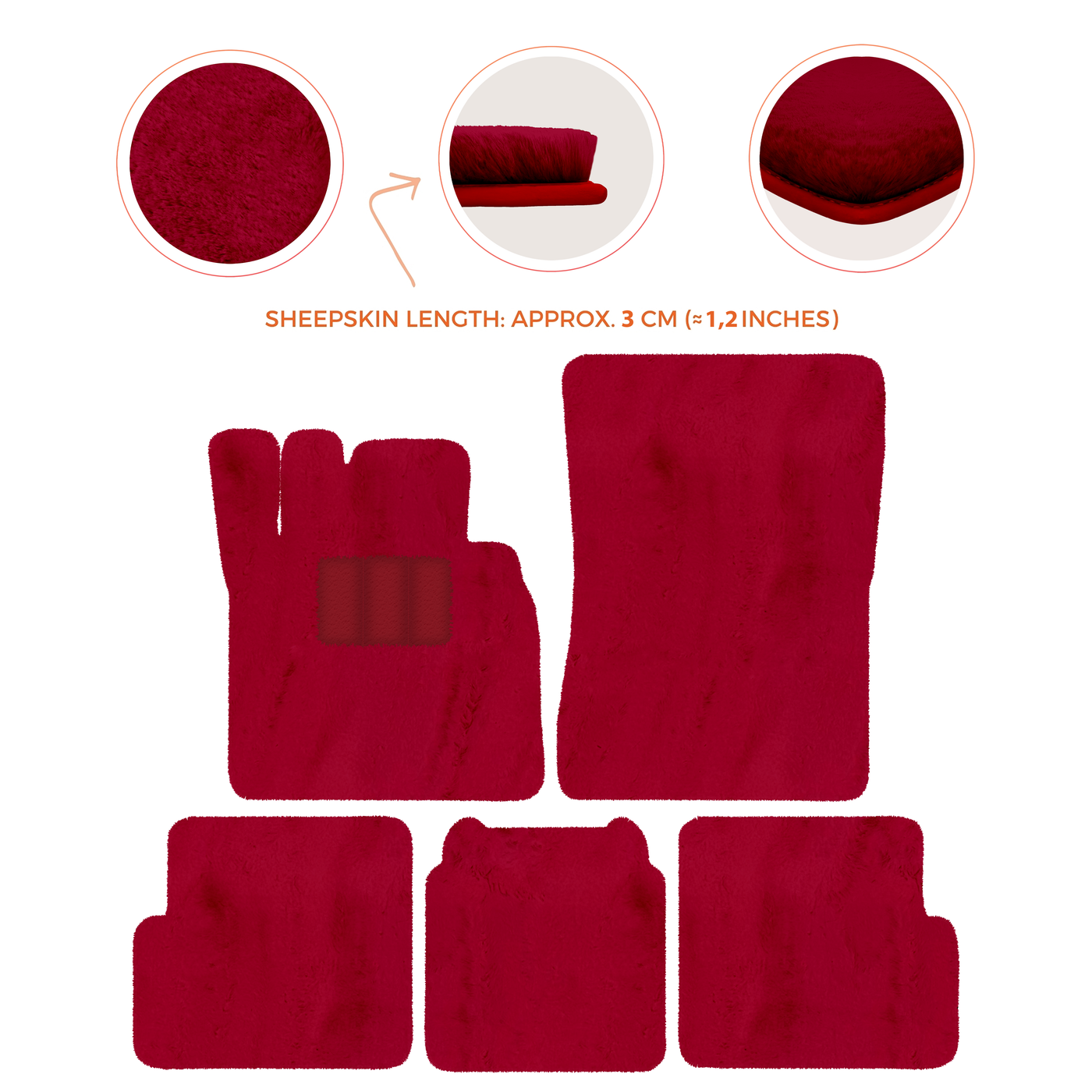 Premium Sheepskin Floor Mats for Ferrari 296 GTS (2022-2025)