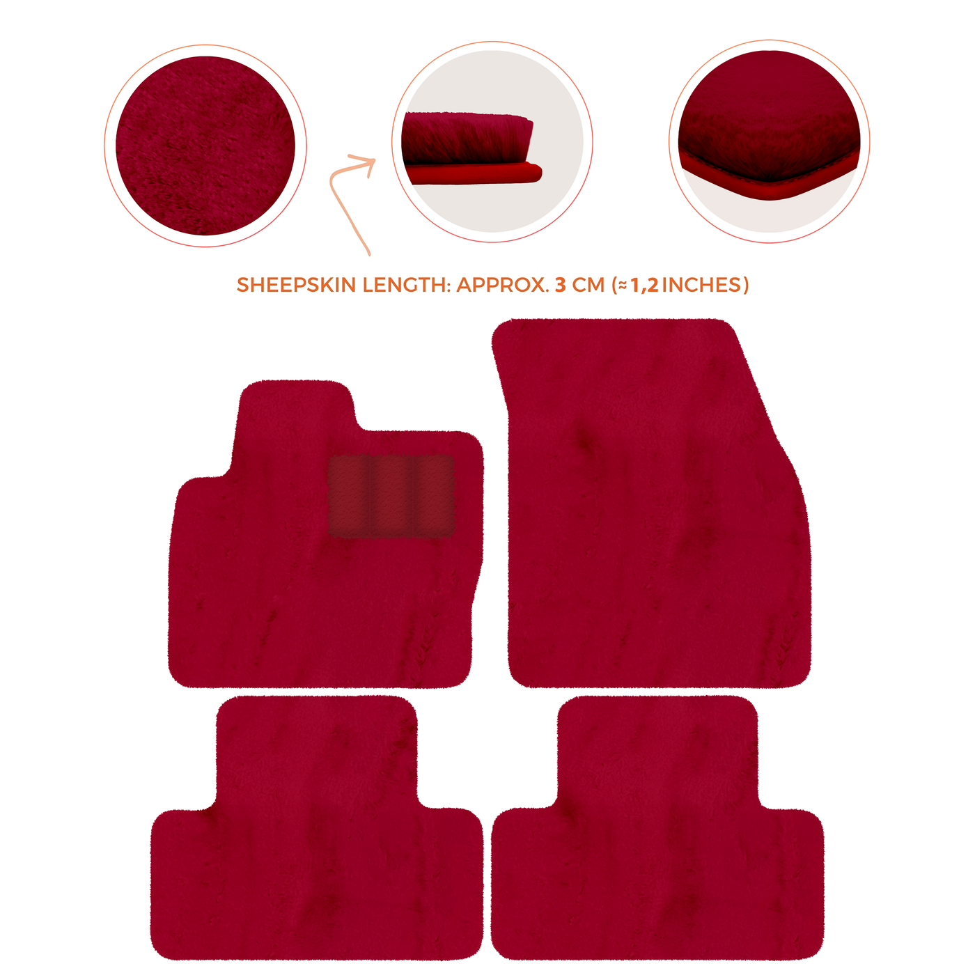 Premium Sheepskin Floor Mats for Range Rover Vehicles (2012-2022)