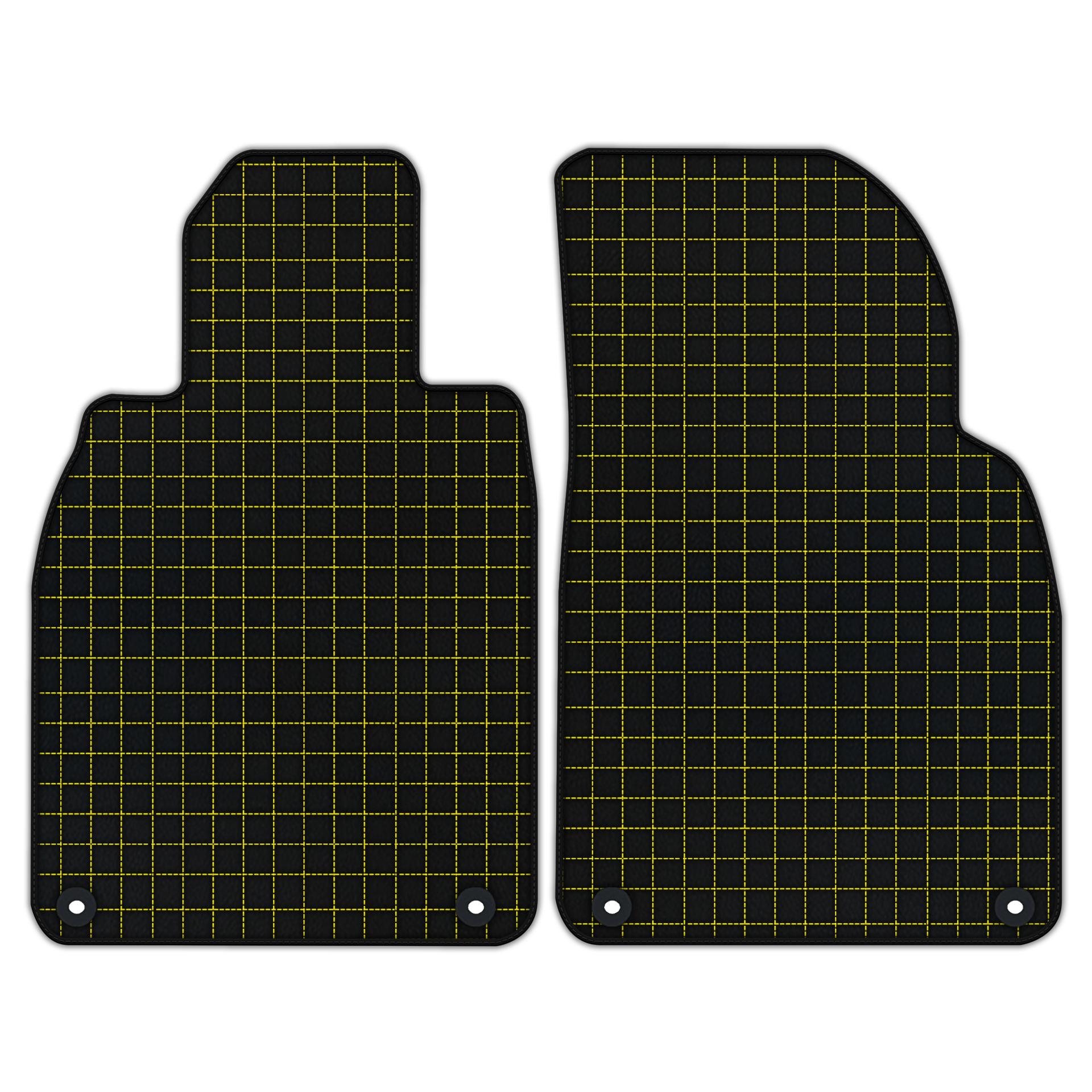 Customizable Leather Floor Mats with Square Pattern for Porsche Cayman 987 (2009-2012)