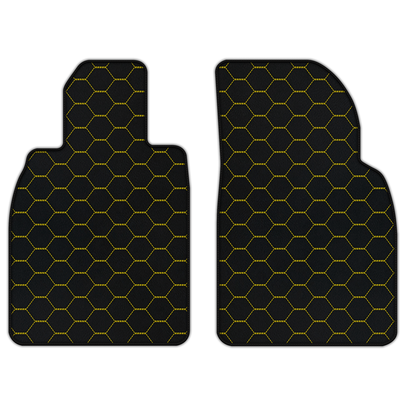 Anpassbare Fußmatten aus Leder mit symmetrischem Sechseckmuster für Porsche 911 GT3 RS (991) 2015–2019