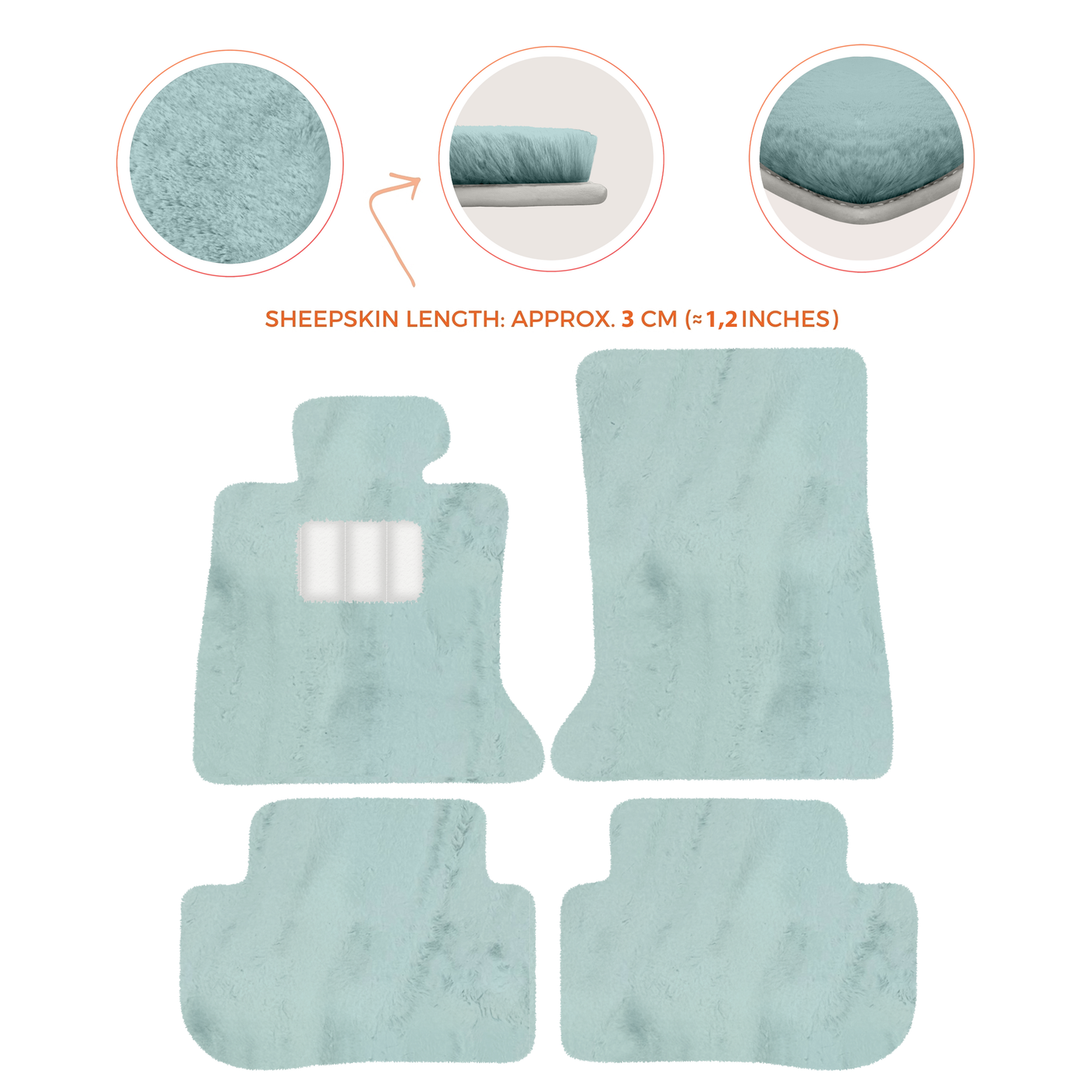 Premium Sheepskin Floor Mats for Rolls-Royce RR2 Dawn (2015-2023)