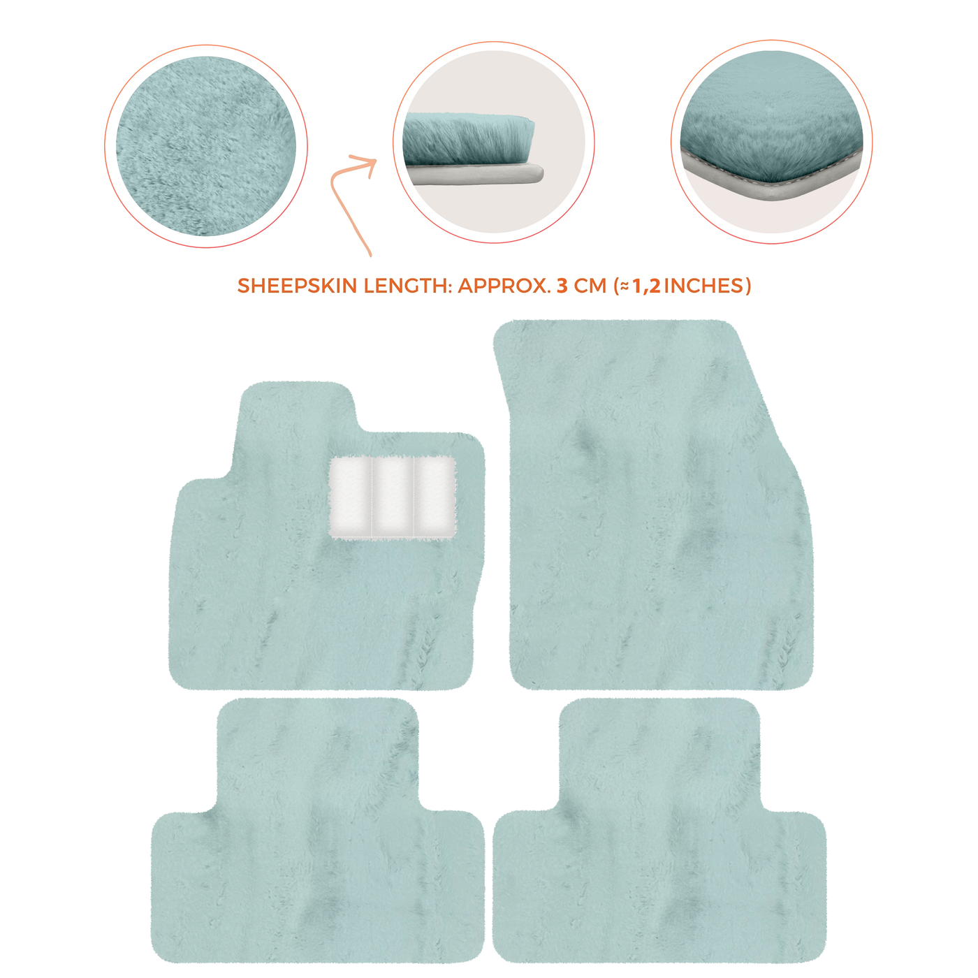 Premium Sheepskin Floor Mats for Range Rover Vehicles (2012-2022)