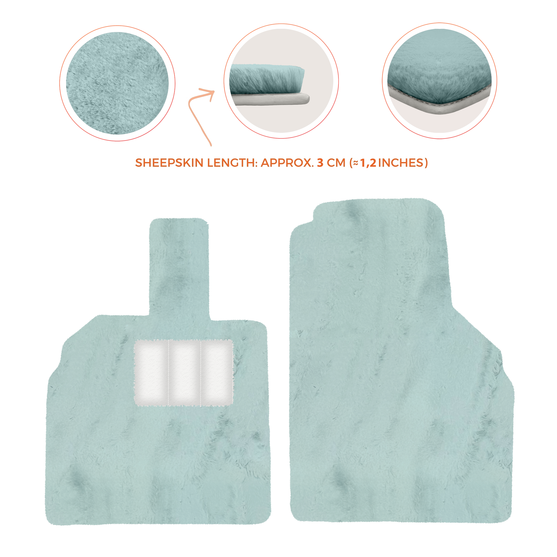 Premium Sheepskin Floor Mats for Lamborghini Aventador (2012-2022)