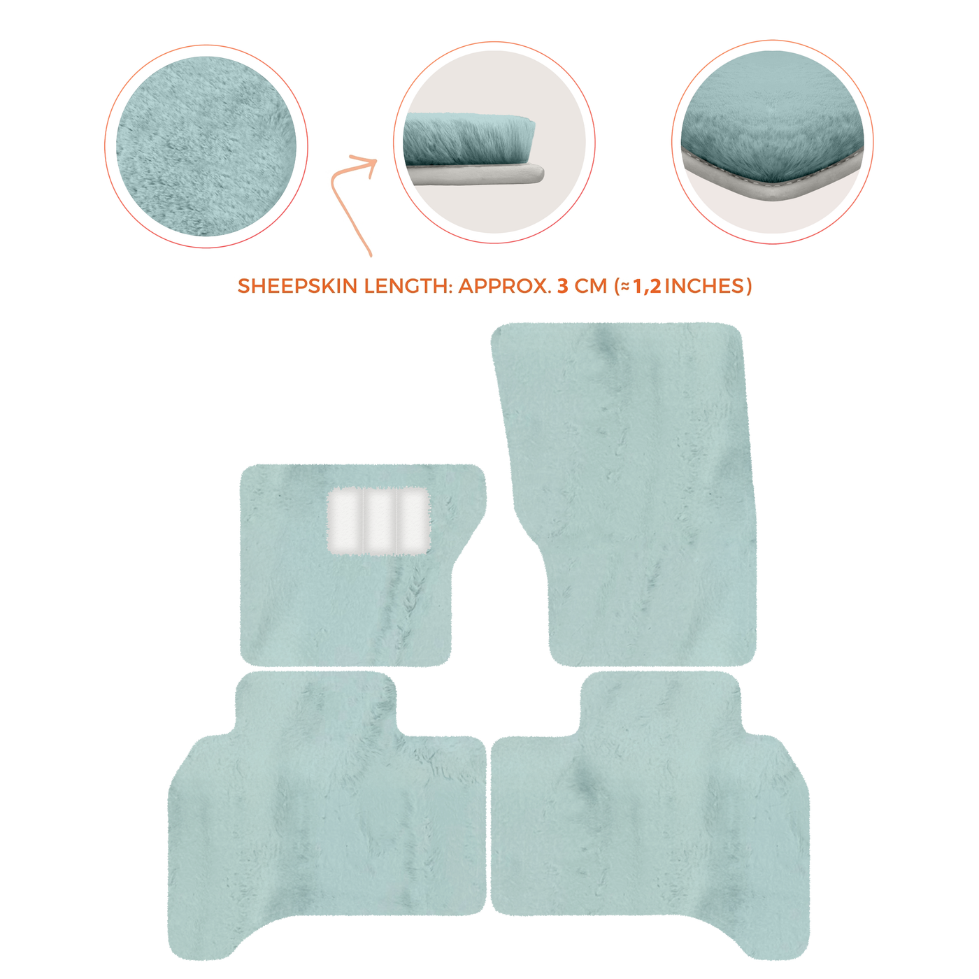 Premium Sheepskin Floor Mats for Range Rover Vehicles (2012-2022)