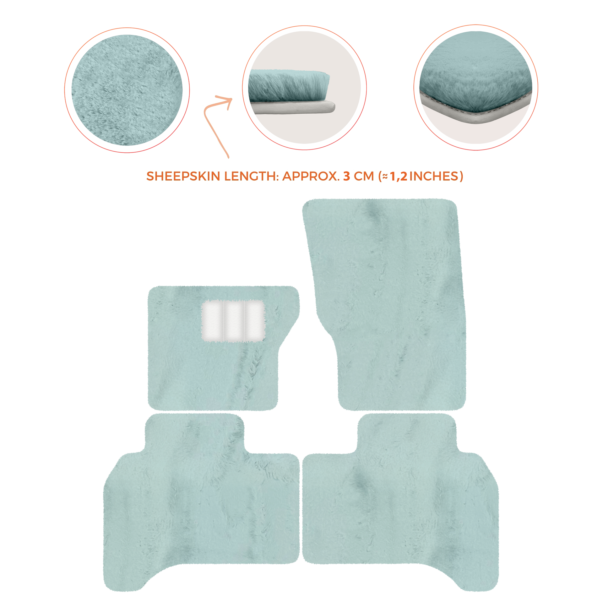 Premium Sheepskin Floor Mats for Range Rover Vehicles (2012-2022)