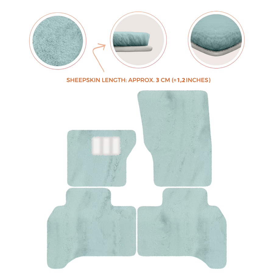 Premium Sheepskin Floor Mats for Range Rover Vehicles (2012-2022)