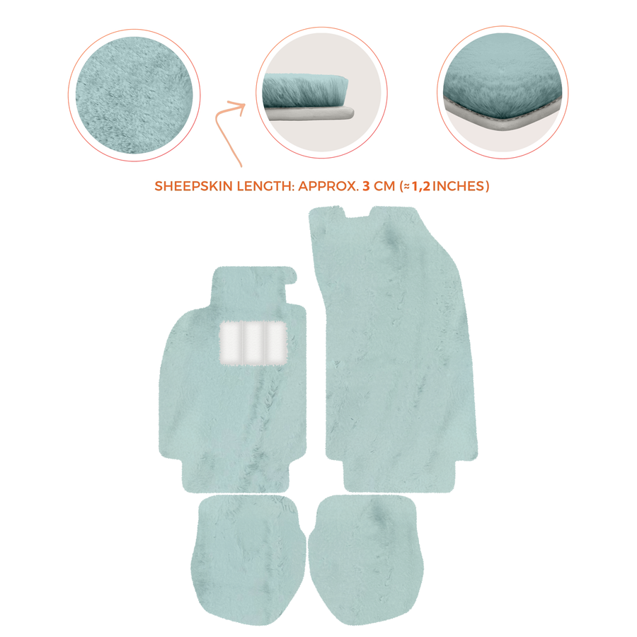 Tappetini in pelliccia di pecora per Porsche 911 - 964 (1989-1994) - Lunghezza pelliccia di pecora, varie opzioni di colore