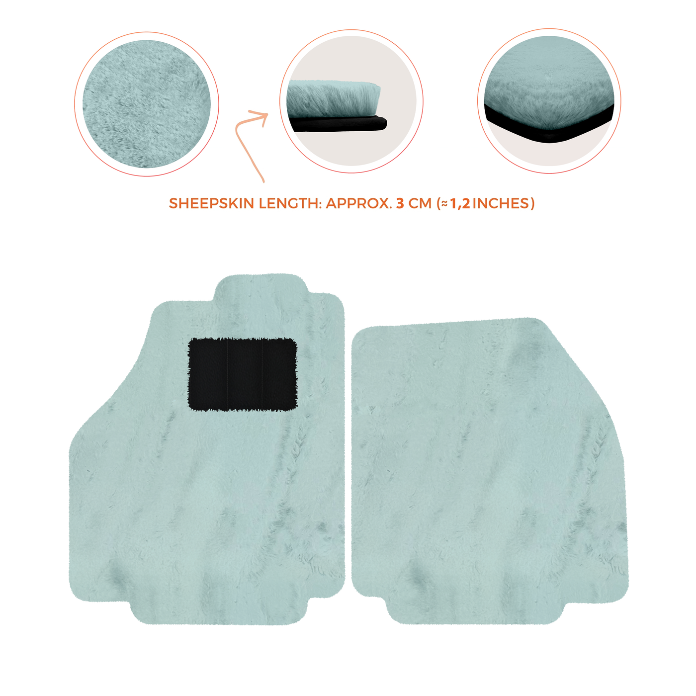 Premium Sheepskin Floor Mats for Ferrari 488 Spider (2016-2022)