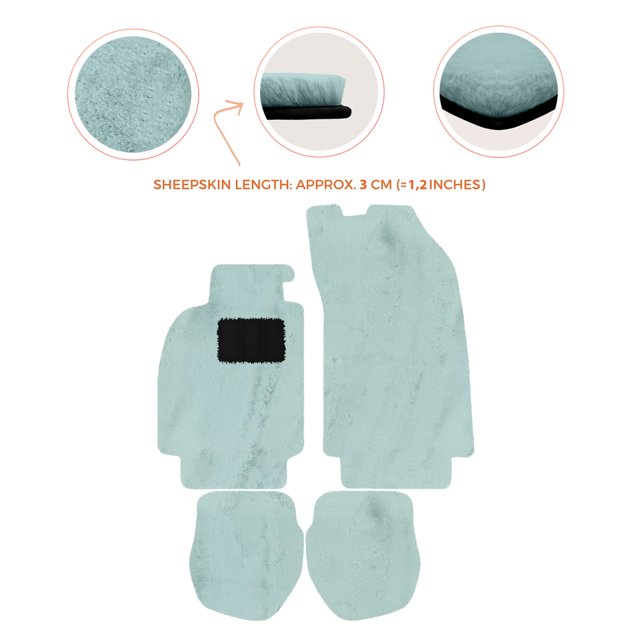 Tappetini in pelliccia di pecora per Porsche 911 - 964 (1989-1994) - Lunghezza pelliccia di pecora, varie opzioni di colore