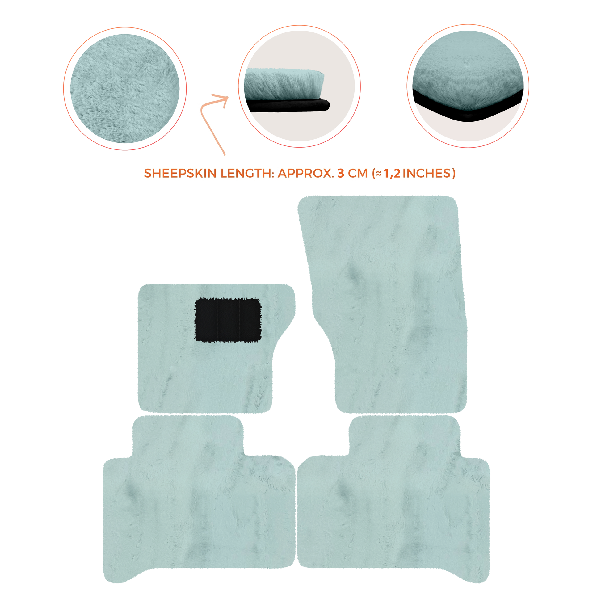 Luxurious Premium Sheepskin Floor Mats for Range Rover (2012-2022)