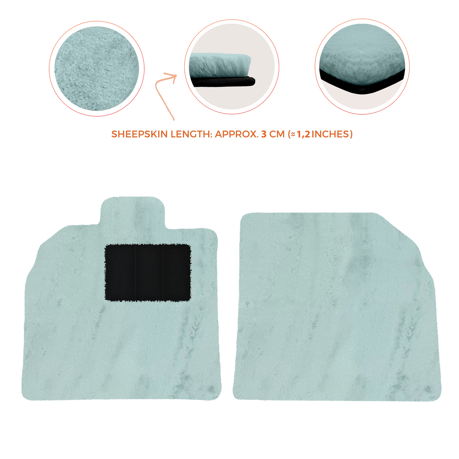 Customizable Black Floor Mats for Lamborghini Aventador SV | Orange Edition - AutoWin.EU