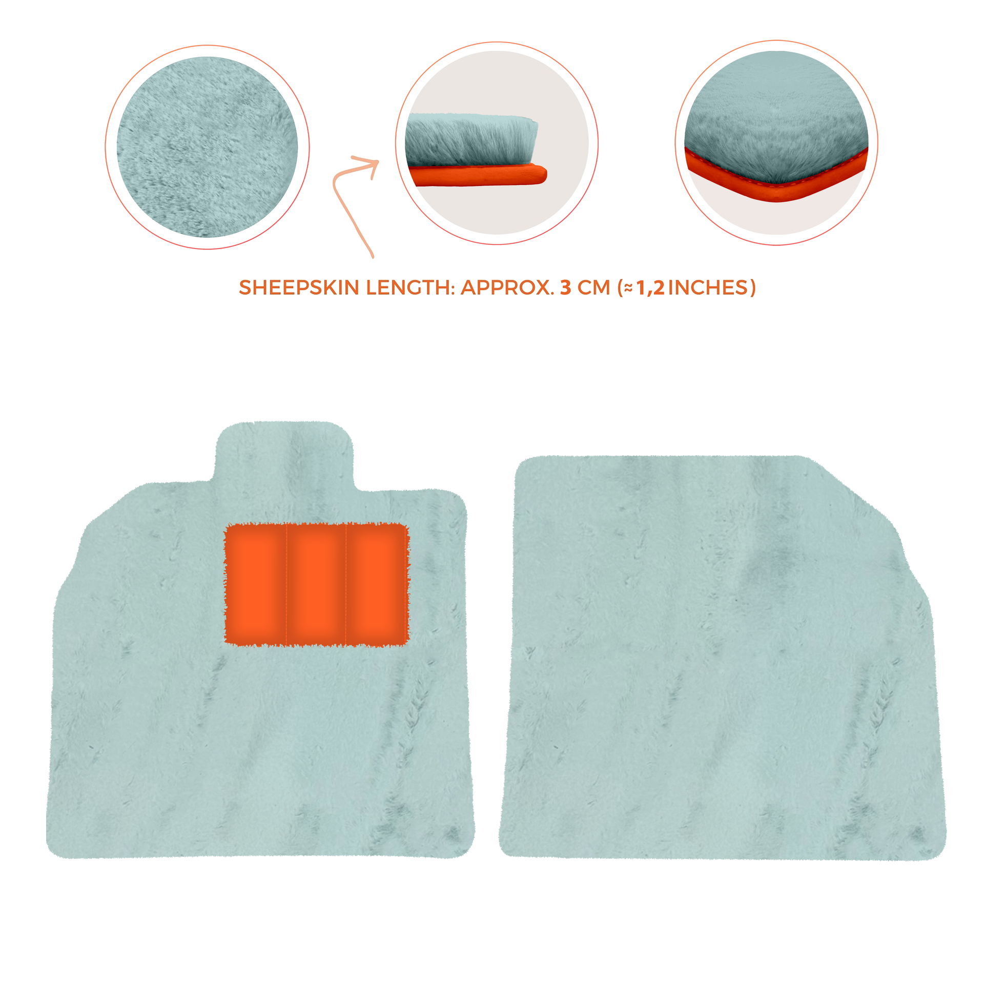 Customizable Black Floor Mats for Lamborghini Aventador SV | Orange Edition - AutoWin.EU