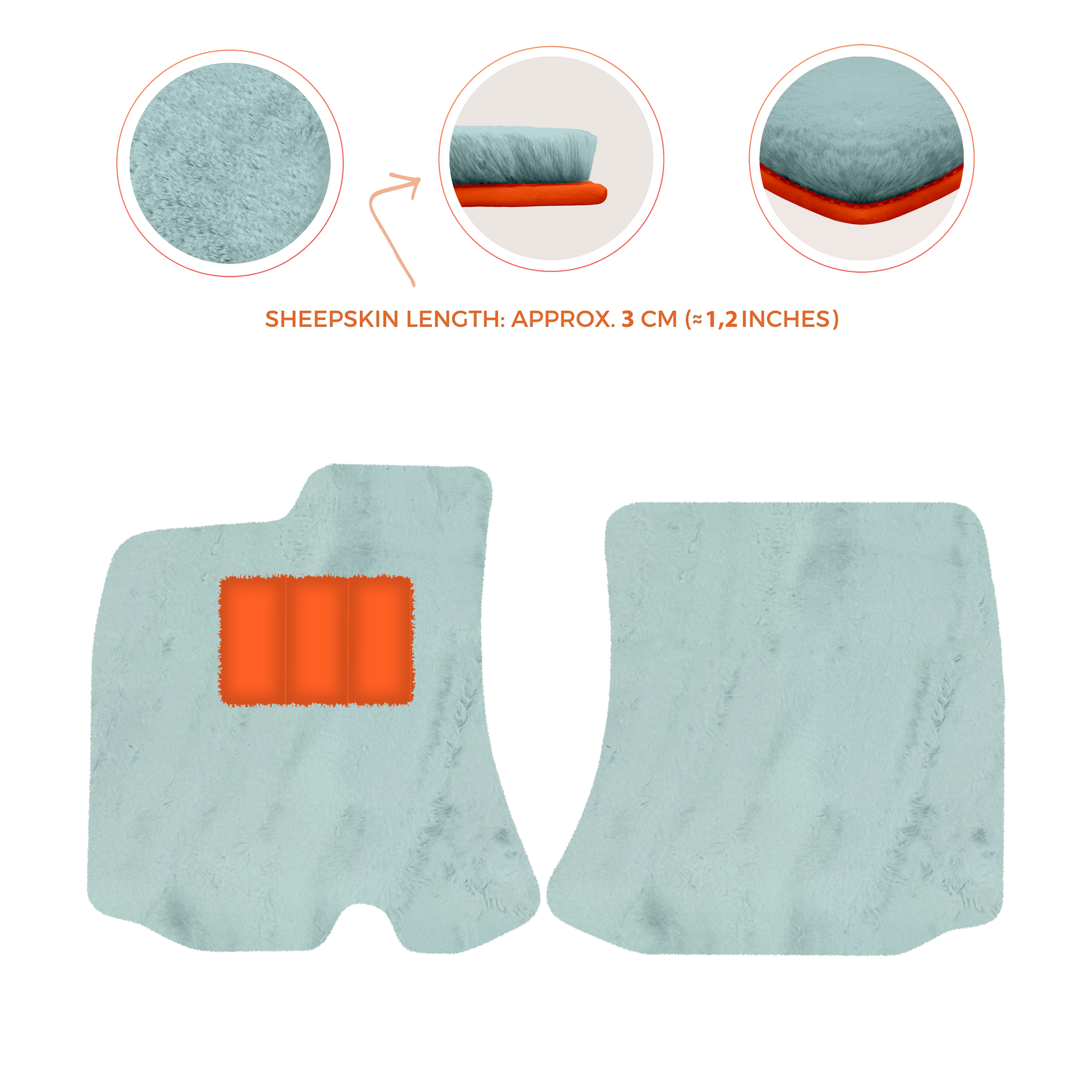 Premium Sheepskin Floor Mats for Bentley Arnage RL (1998-2009)