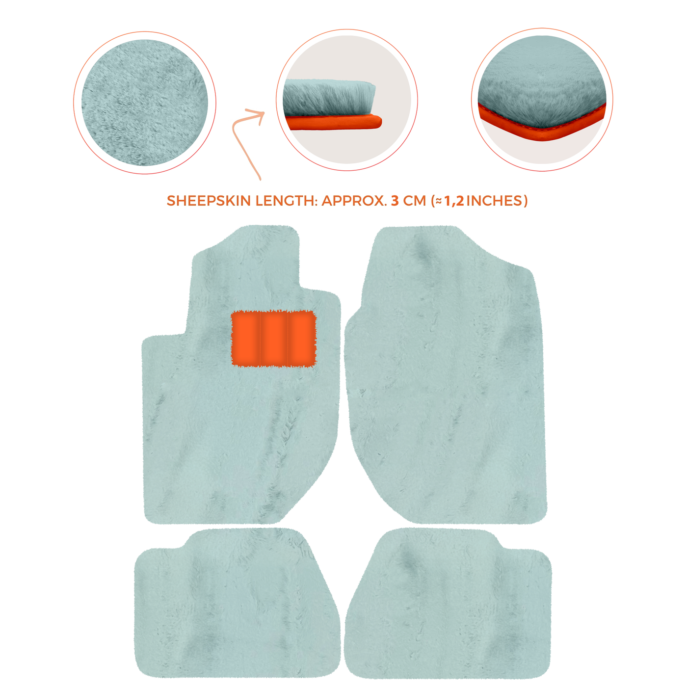 Premium Sheepskin Floor Mats for Land Rover Freelander (1997-2003)