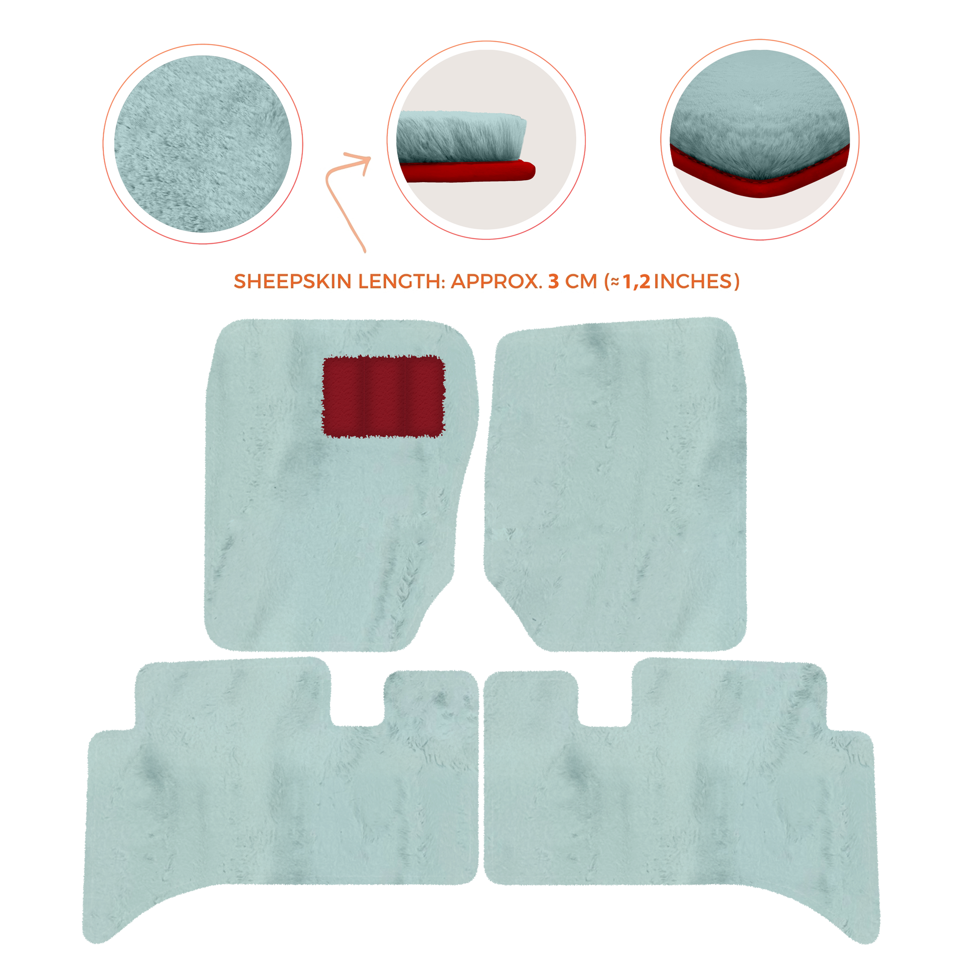 Premium Sheepskin Floor Mats for Range Rover Sport L460 (2022-2024)