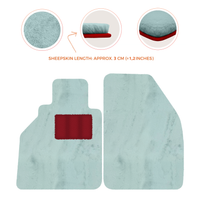 Tappetini in pelle di pecora per Porsche 986 Boxster (1996-2004) - Lunghezza della pelle di pecora, Varie opzioni di colore