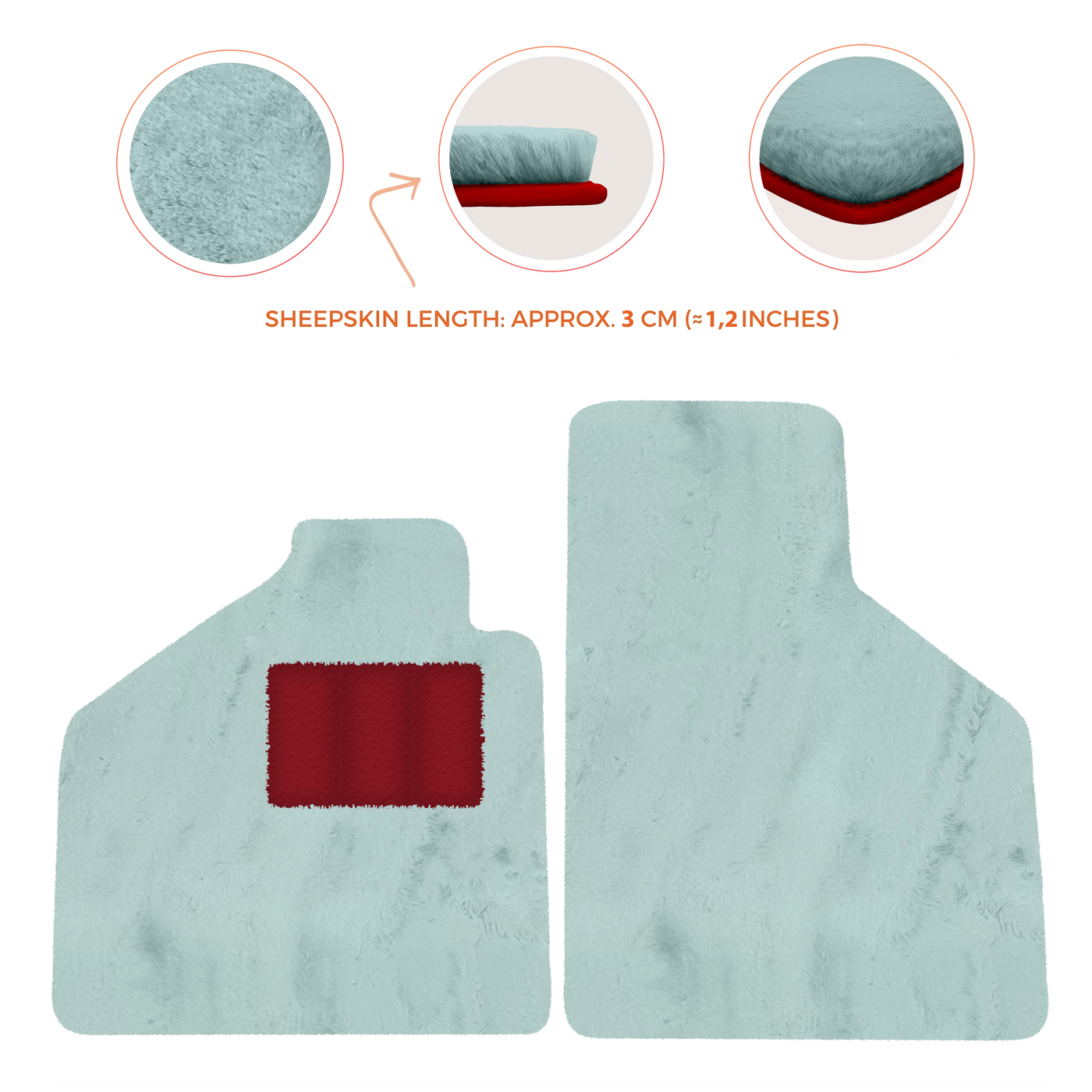 Premium Sheepskin Floor Mats for Lamborghini Aventador (2012-2022)