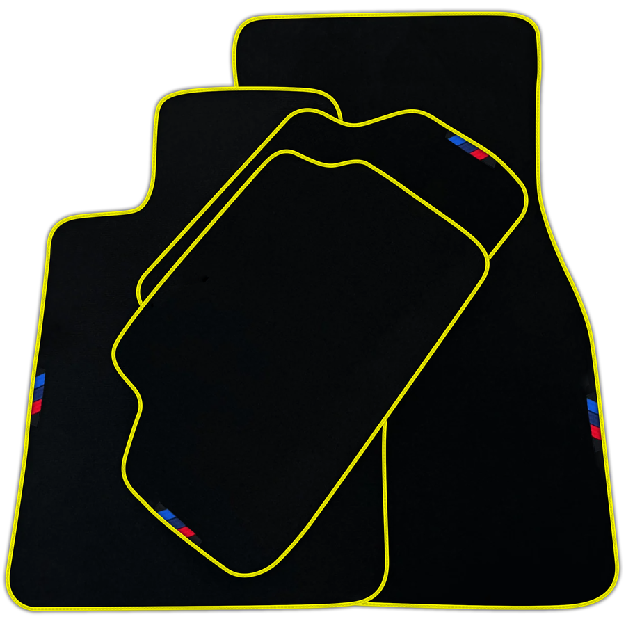 Black Mats For BMW Gran Tourer F46 (2015-2022) 7 Seats | Orange Trim | Various Trim Colors