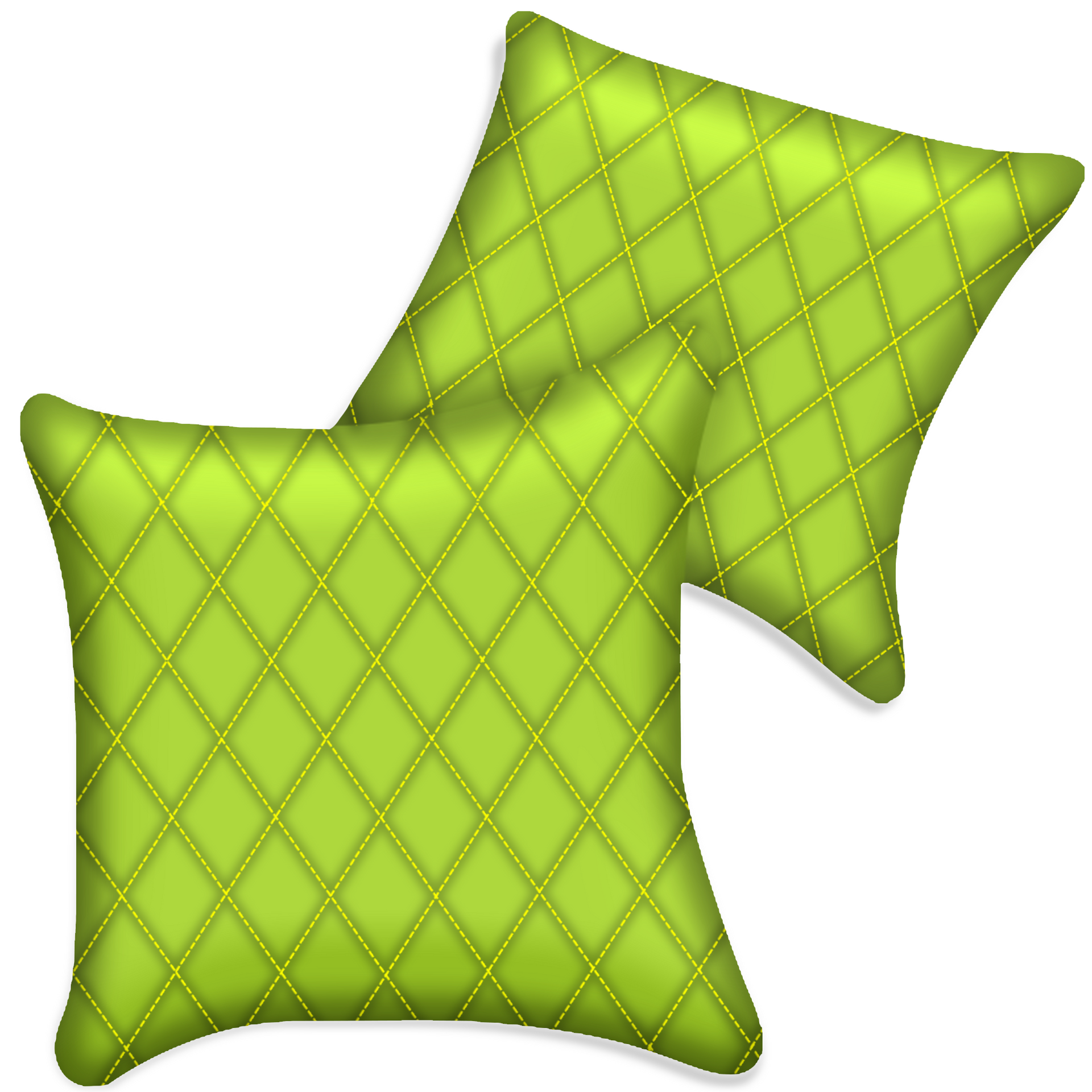 Customizable Green Leather Pillows Set of 2 for All Vehicles | Single Diamond Pattern