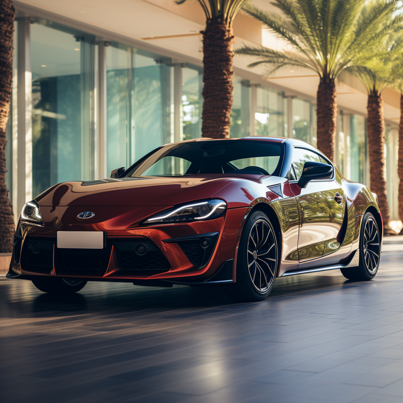 Maßgeschneiderte Fußmatten für Toyota GR86 (2021–2023).