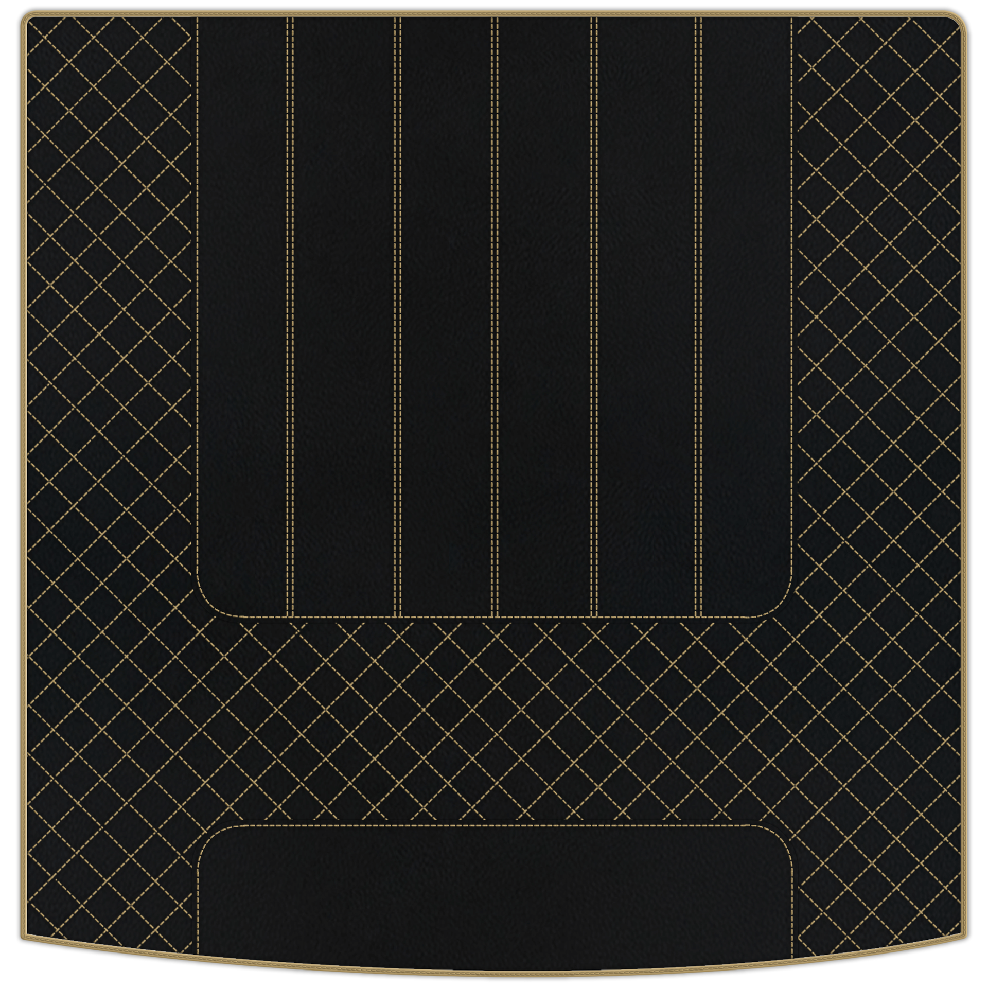 Tapis de voiture en cuir personnalisables avec motif linéaire pour Bentley Mulsanne (2010-2020) - AutoWin