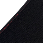 Black Floor Mats for Lamborghini Urus with Bordeaux Alcantara Leather