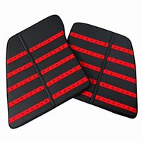 Black Leather Floor Mats with Red Daytona Design for Ferrari SF90 Stradale (2019-2024)