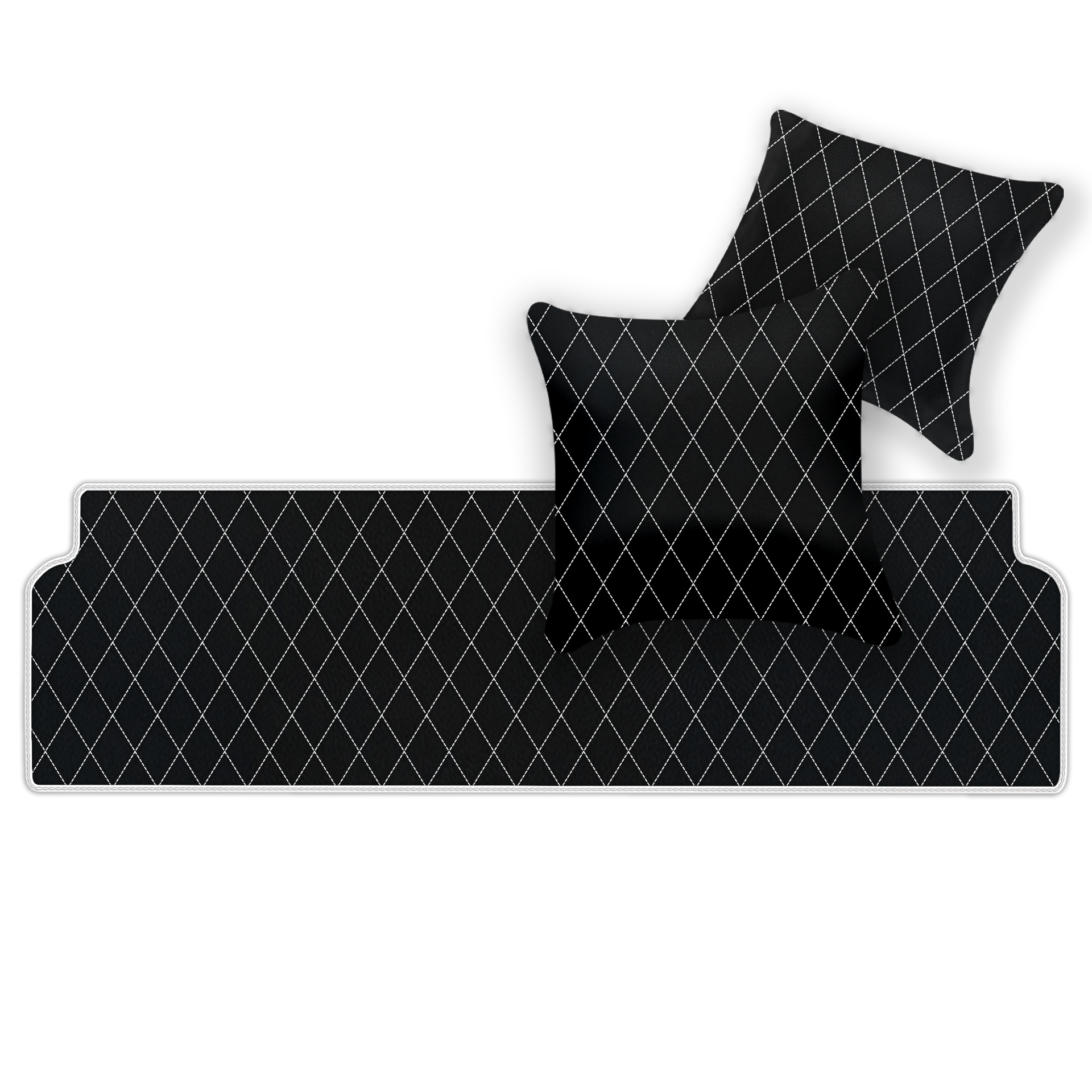 Premium Black Leather Floor Mats for Ferrari F8 Tributo (2019-2023)