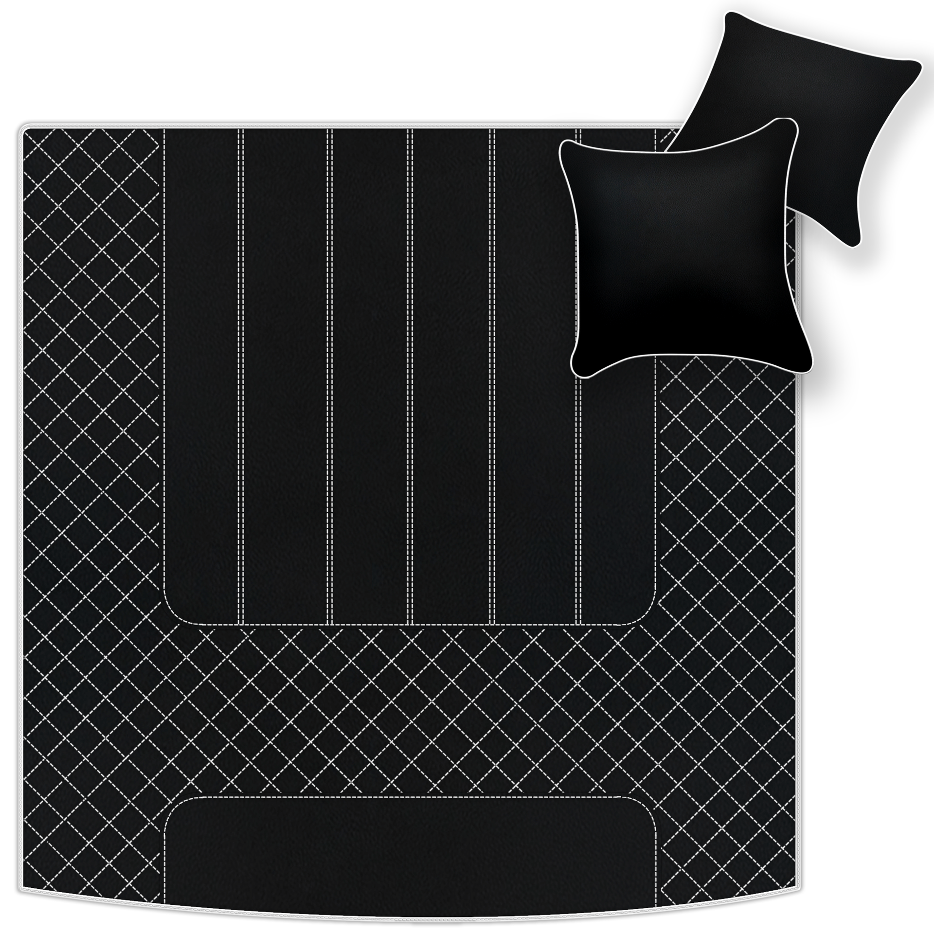 Tapis de voiture en cuir personnalisables avec motif linéaire pour Bentley Mulsanne (2010-2020) - AutoWin