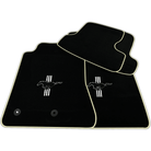 Black Floor Mats For Ford Mustang VI (2015-2023) with Pony | Various Trim Colors
