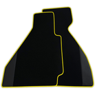 Custom Black Floor Mats for Ferrari 328 GTB (1985-1989) with Leather