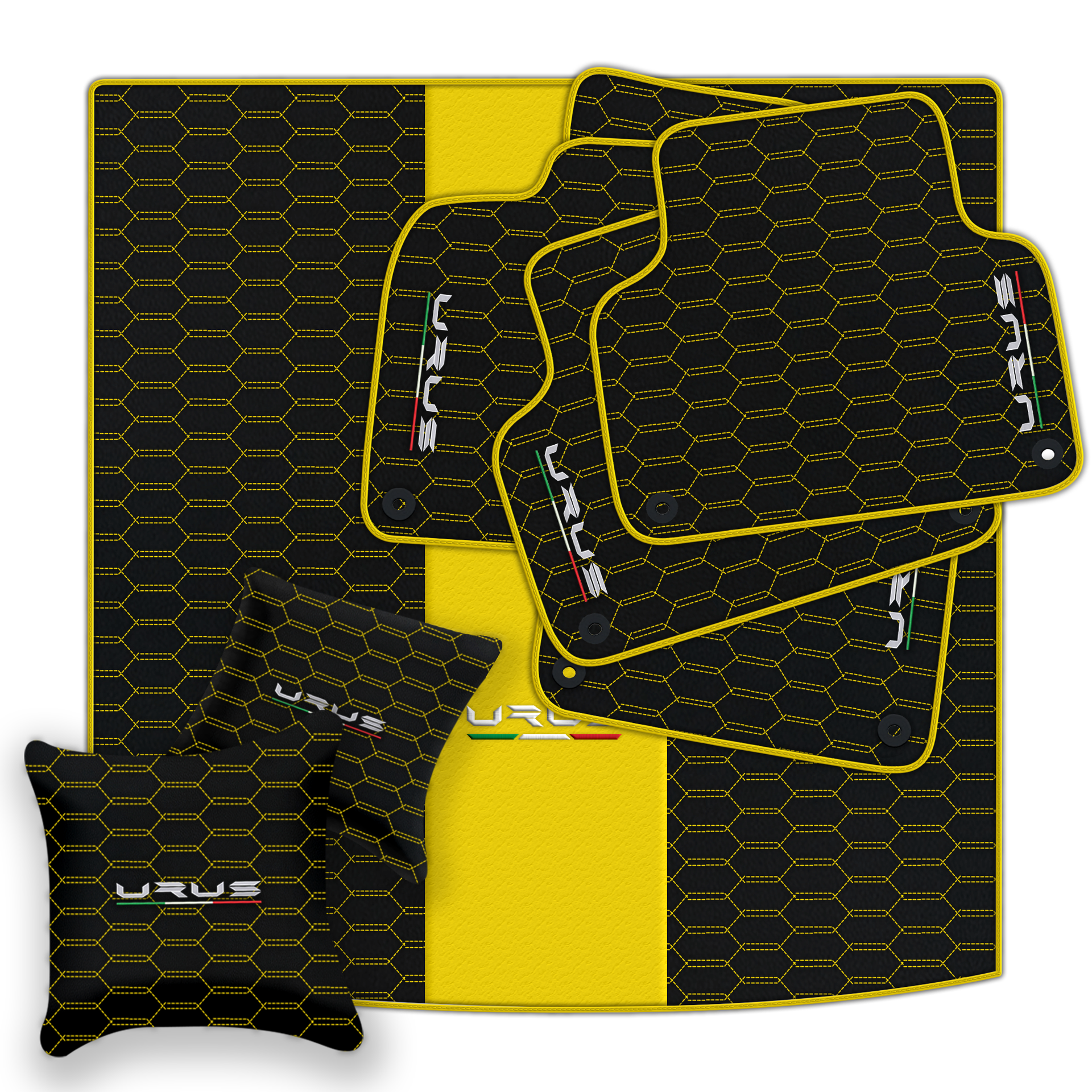 Tapis de voiture personnalisables pour Lamborghini Urus en bleu foncé - AutoWin.EU