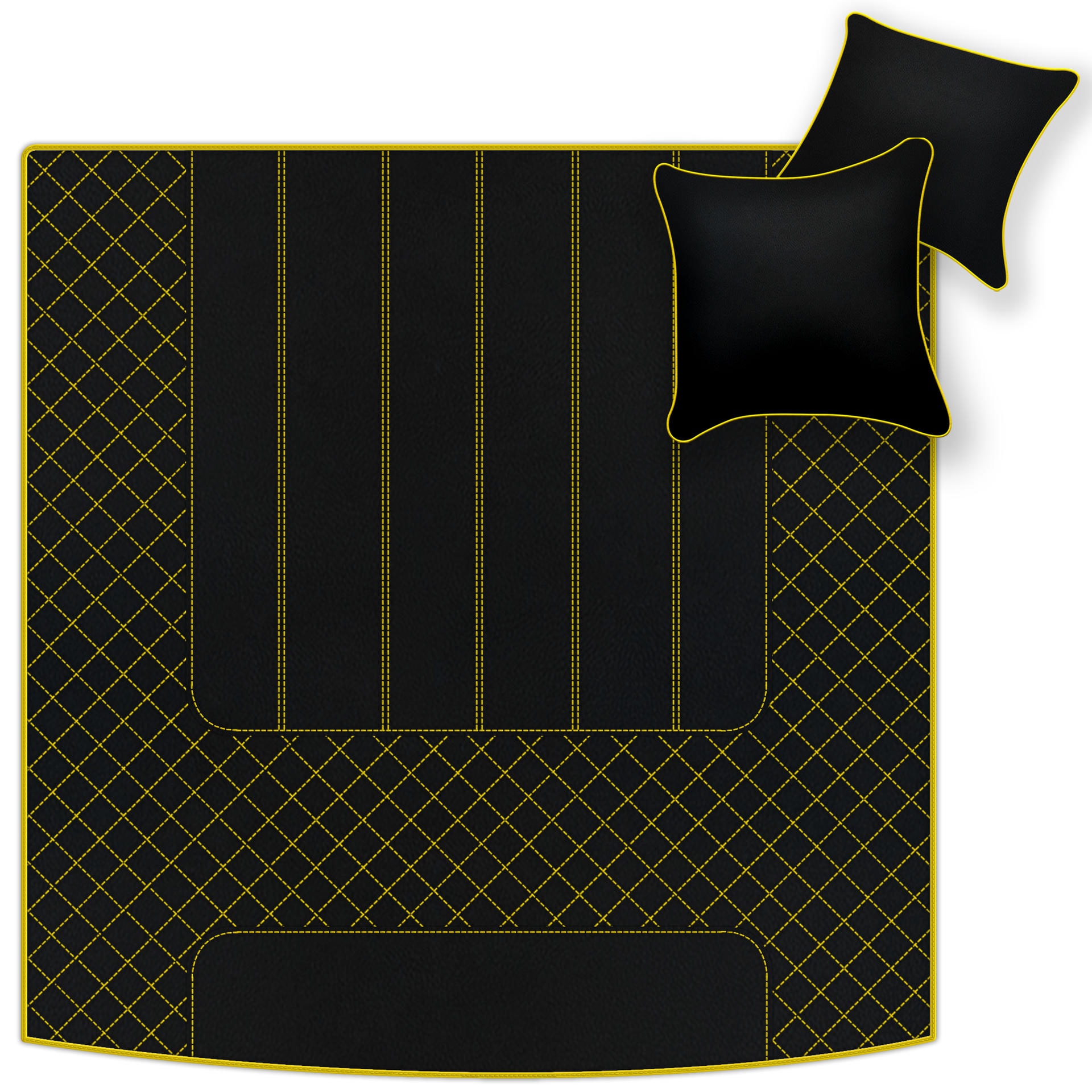 Tapis de voiture en cuir personnalisables avec motif linéaire pour Bentley Mulsanne (2010-2020) - AutoWin