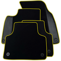 Customizable Black Carbon Leather Floor Mats for Audi A2 2000-2005 8Z | Various Trim Colors