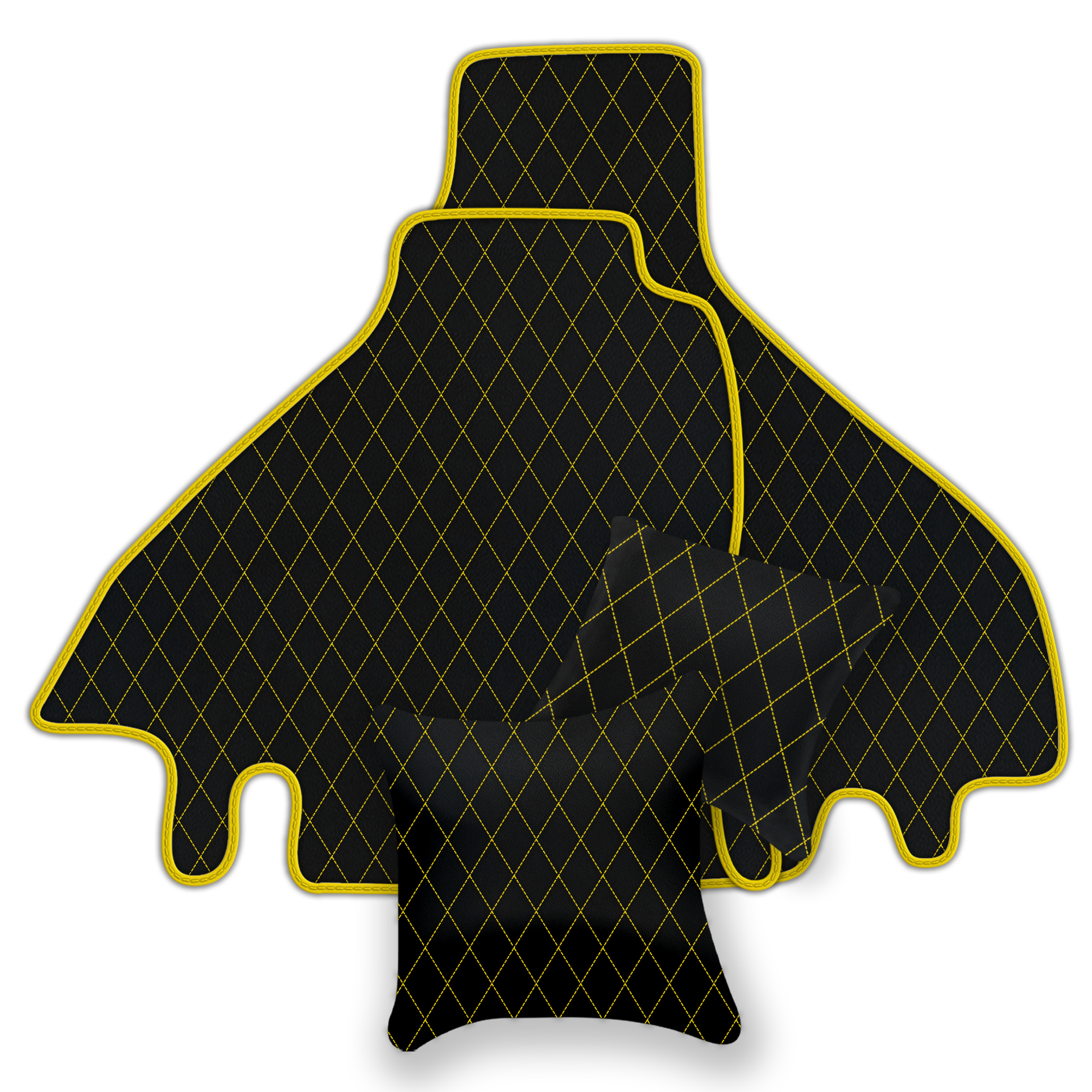 Premium Black Leather Floor Mats for Ferrari 512 TR (1992-1994)