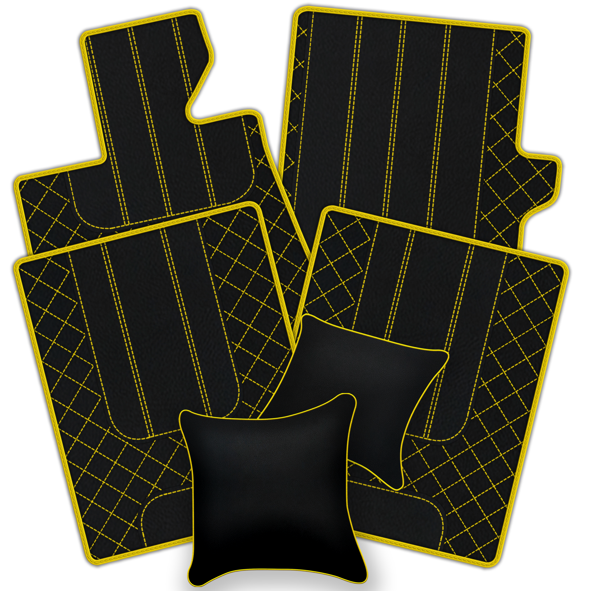 Black Leather Floor Mats for Bentley Bentayga (2015-2023) | AW1 Design