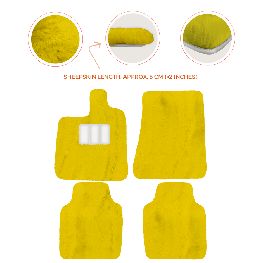 Premium Luxury Sheepskin Floor Mats for Ferrari Roma (2021-2024)