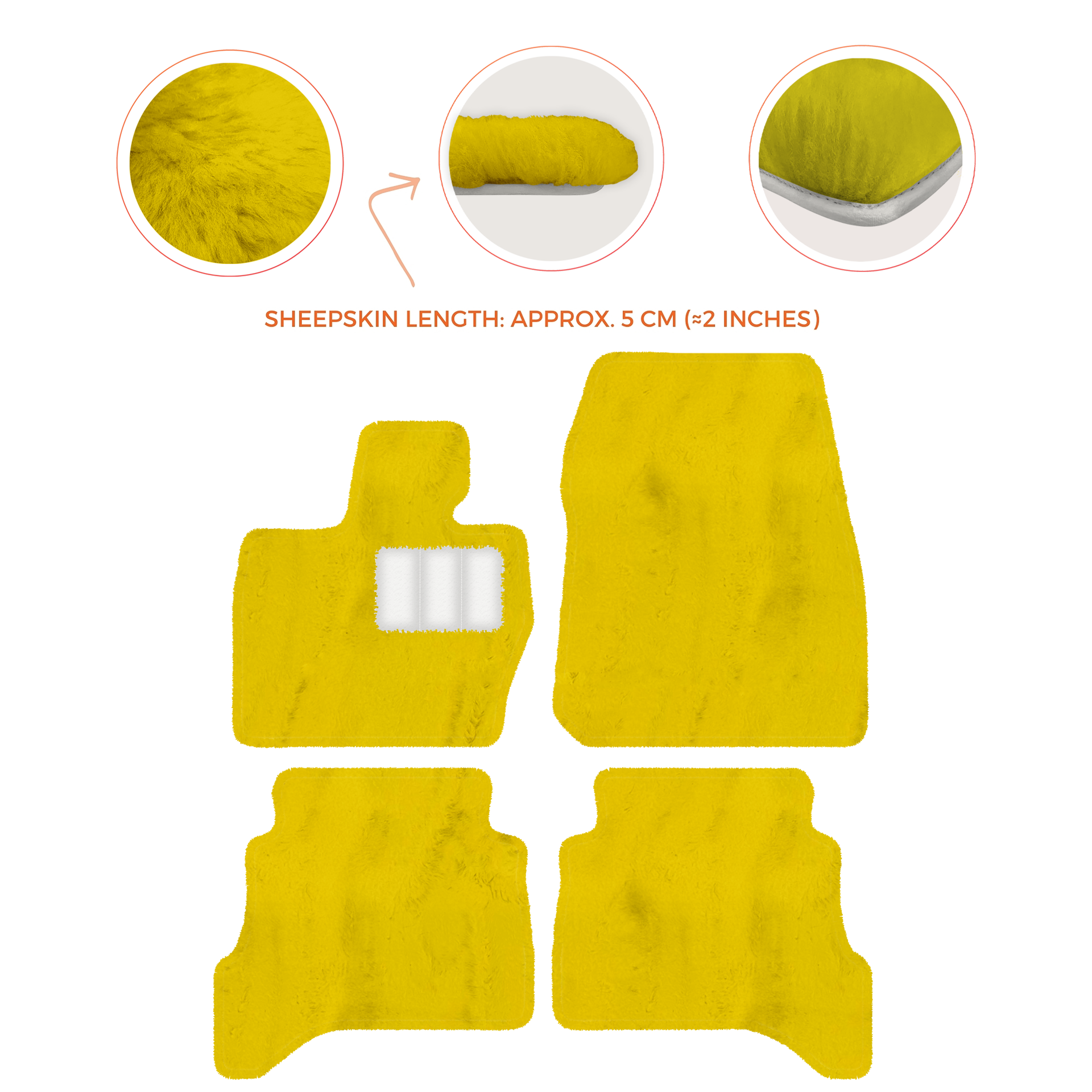 Premium Sheepskin Floor Mats for Range Rover Evoque (2015-2019)