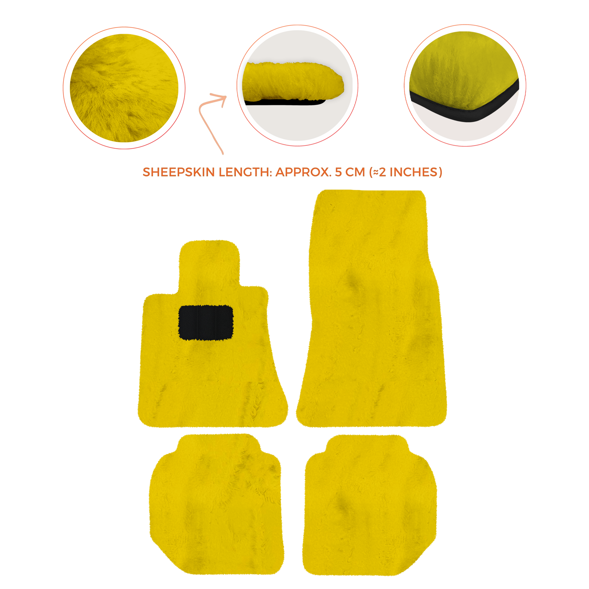 Premium Sheepskin Floor Mats for Bentley Continental GTC (2011-2018)