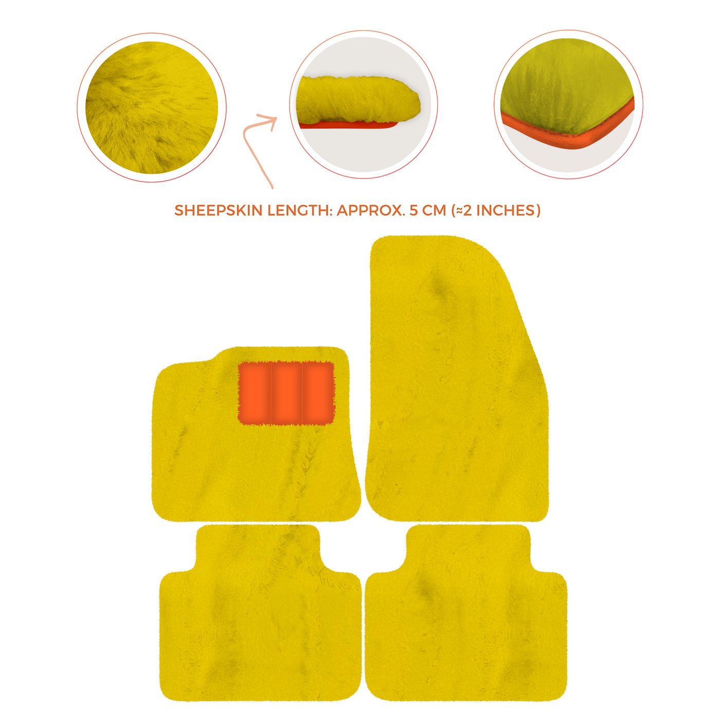 Premium Sheepskin Floor Mats for Porsche 987 Boxster (2005-2012)