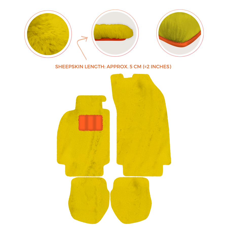 Tappetini in pelliccia di pecora per Porsche 911 - 964 (1989-1994) - Lunghezza pelliccia di pecora, varie opzioni di colore