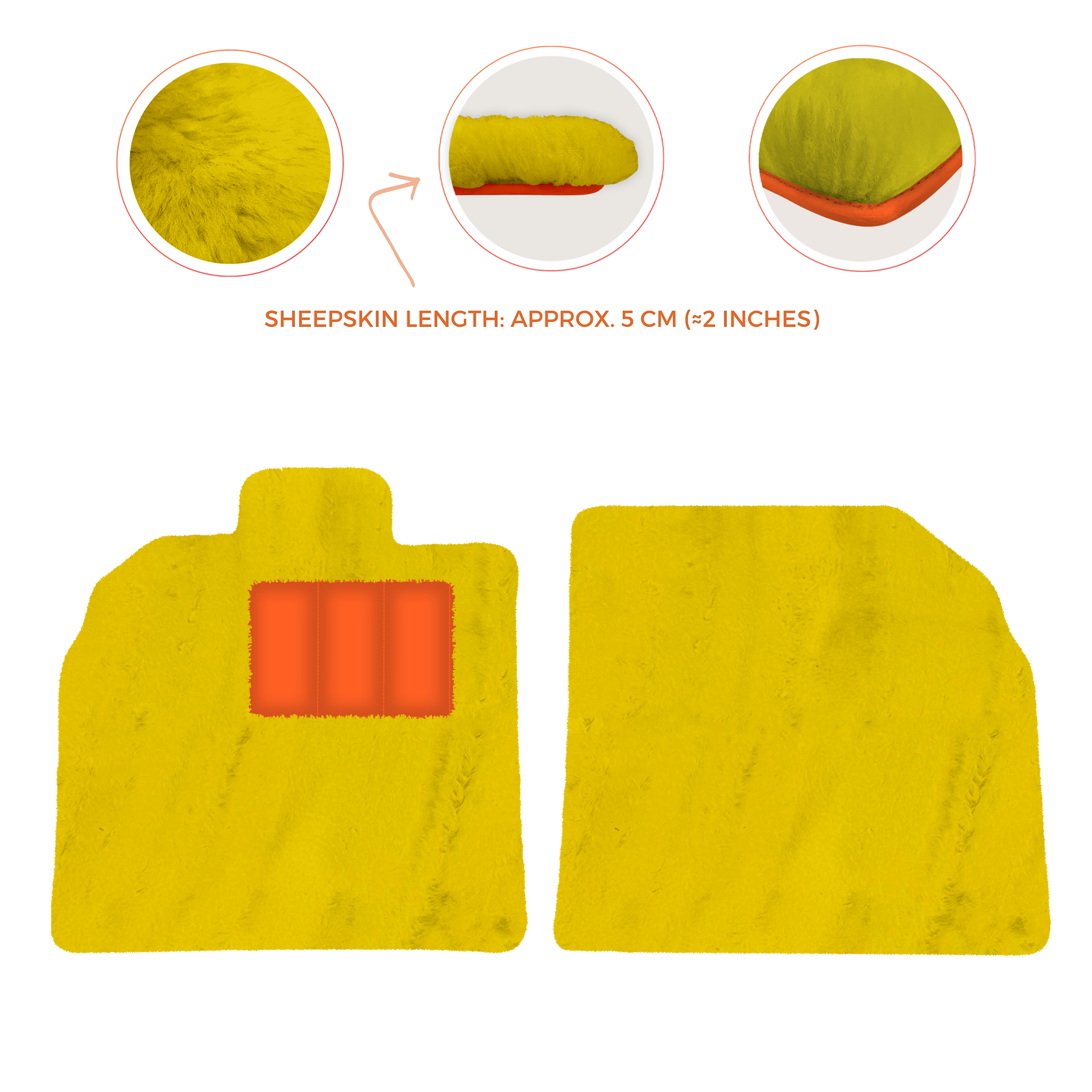 Customizable Black Floor Mats for Lamborghini Aventador SV | Orange Edition - AutoWin.EU