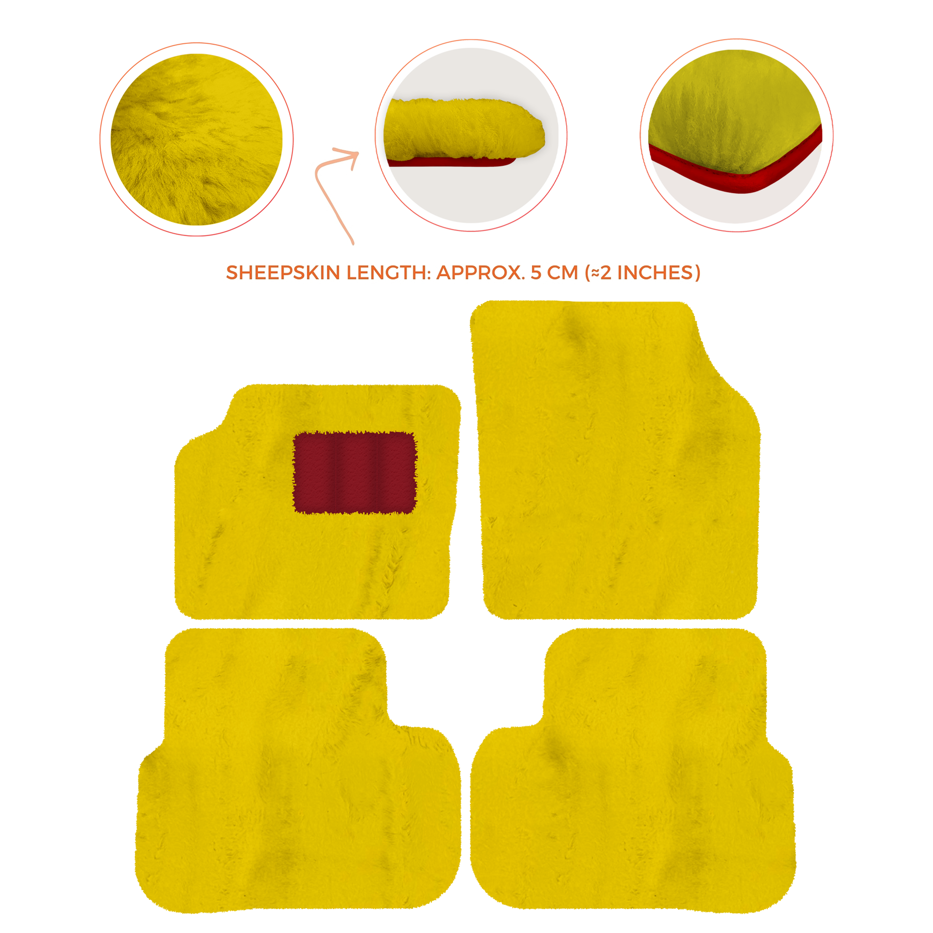 Luxury Sheepskin Floor Mats for Aston Martin V8 Coupe (1996-2000)