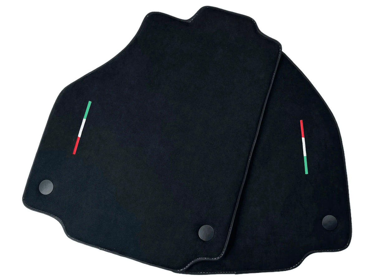 Alcantara Floor Mats for Ferrari 488 Spider 2016-2022 Yellow Sewing - AutoWin