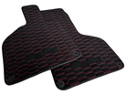 Custom Alcantara Floor Mats for Lamborghini Huracan Red Sewing