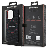 AMG Silicone Carbon Pattern MagSafe Hardcase for iPhone 15 Pro 6.1" - AutoWin