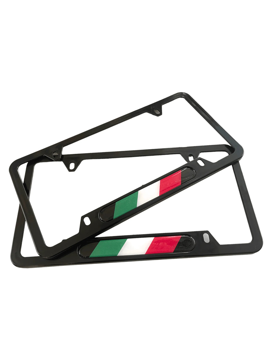 Autowin Number Plate Holder USA Standard Size Italy Flag - AutoWin